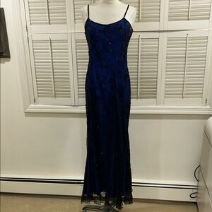 Ampak Fashion Elegant Blue Evening Gown